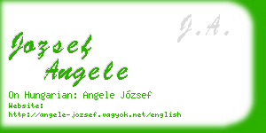 jozsef angele business card